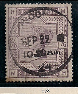 1883 GB - SG178 2/6d Dp Lilac (Corner Letters "HM") FU